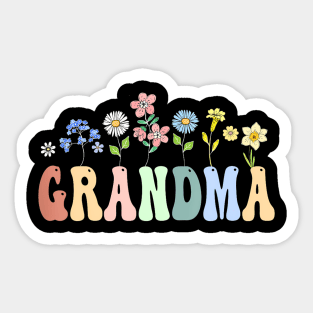 Grandma  Women Wildflower Floral Grandma Sticker